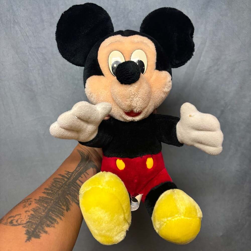 Disney Mickey Mouse Plush Vintage Disneyland Walt World Stuffed Toy